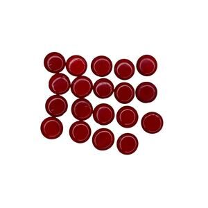 Set of 19 Vintage Red Celluloid Early Plastic Tint Seed Buttons Blouse Lingerie